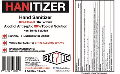 18927ml Label (Hanitizer 5 Gal Pail Label)